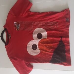 Kryptic Sesame Street/ Elmo sequin red T-shirt size medium